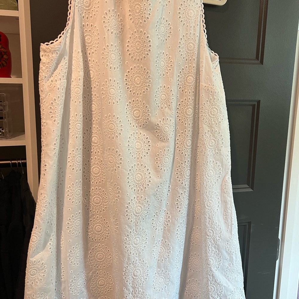 Saks Fifth Avenue White Eyelet Dress Plus size 2x NWT